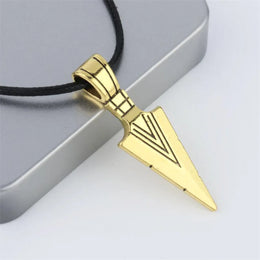 Pharaoh Spear Steel Necklace