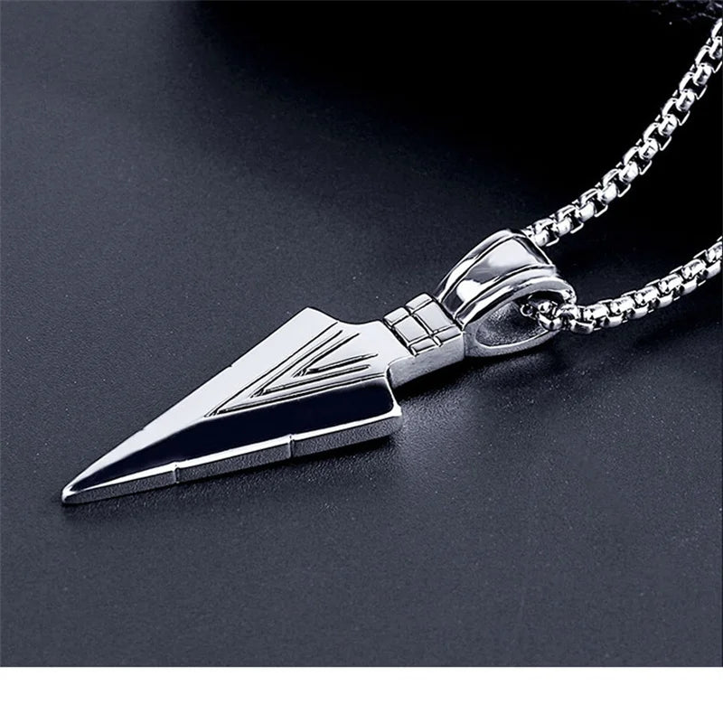 Pharaoh Spear Steel Necklace