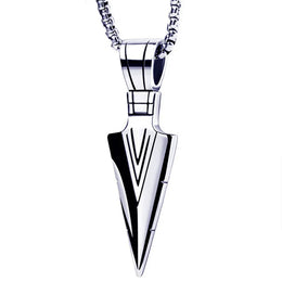 Pharaoh Spear Steel Necklace