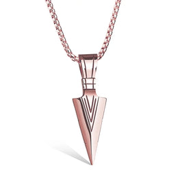 Pharaoh Spear Steel Necklace