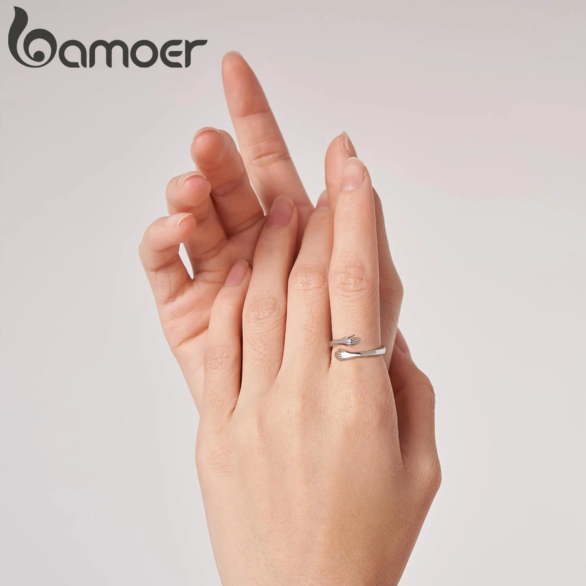 Sterling Silver Hug Ring