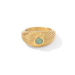 Green Stone Wrap Ring