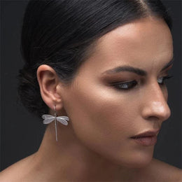 Dragonfly Long Drop Earrings