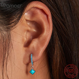 Turquoise Sterling Drop Earrings