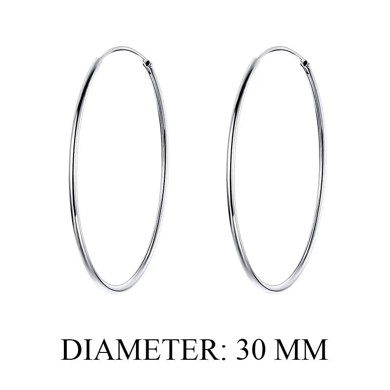 Sterling Silver Endless Hoops