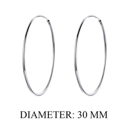 Sterling Silver Endless Hoops