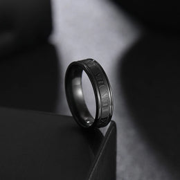 Roman Numeral Steel Ring