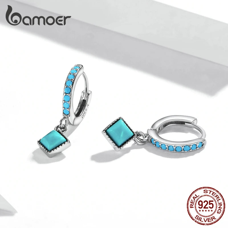 Turquoise Sterling Drop Earrings