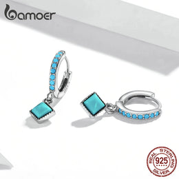 Turquoise Sterling Drop Earrings