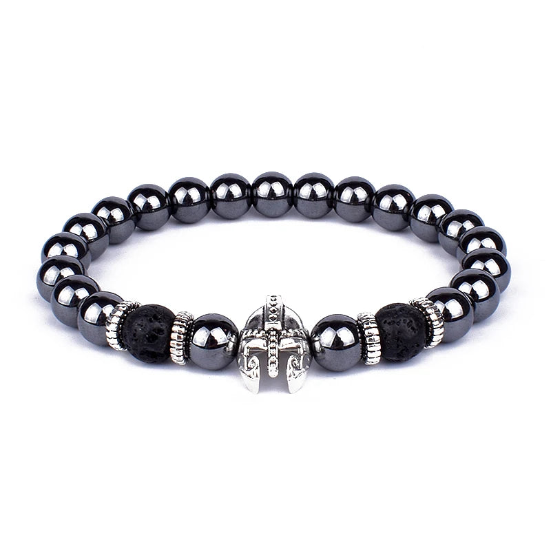 Obsidian Lion Charm Bracelet