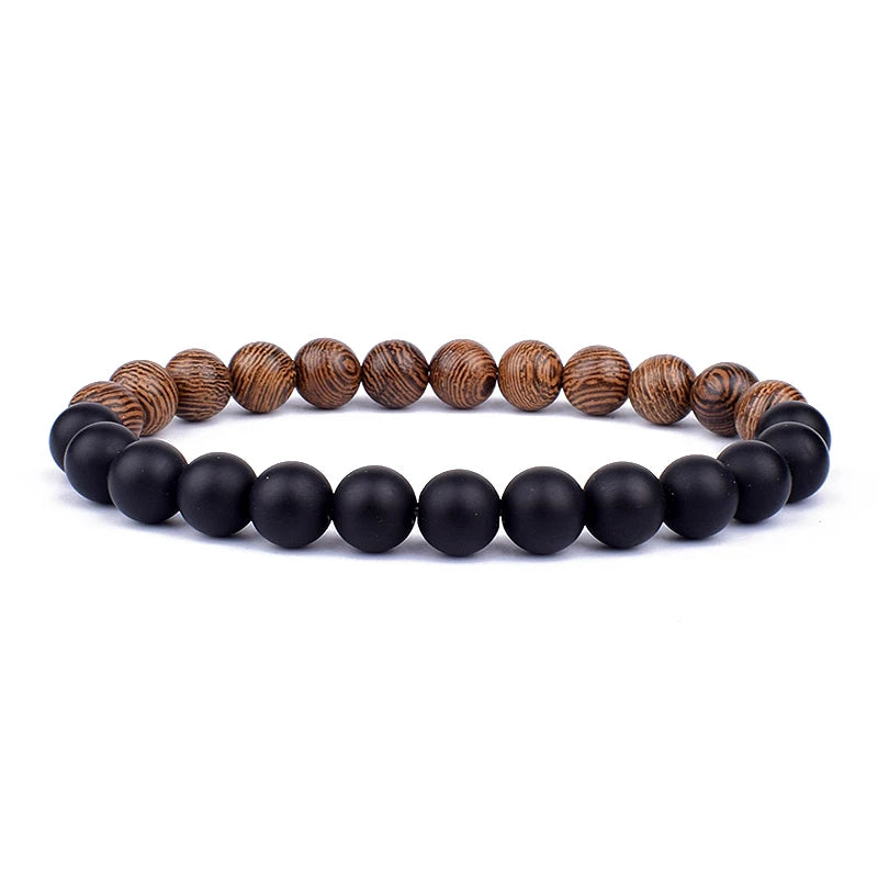Volcanic Buddha Bead Bracelet