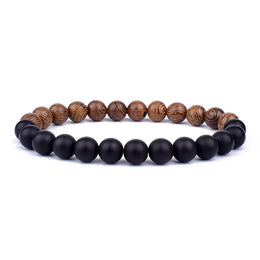 Volcanic Buddha Bead Bracelet