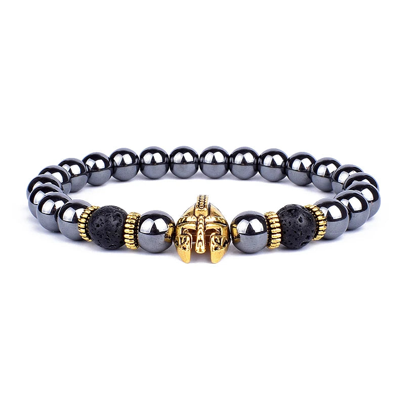 Obsidian Lion Charm Bracelet