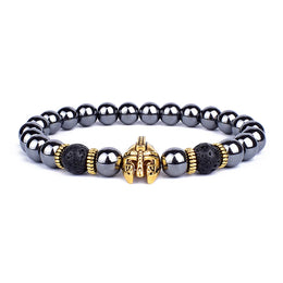 Obsidian Lion Charm Bracelet