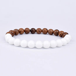 Volcanic Buddha Bead Bracelet