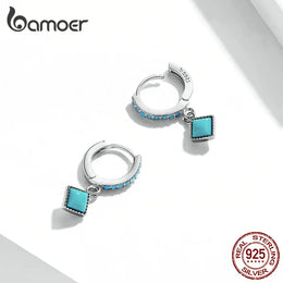 Turquoise Sterling Drop Earrings