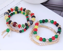 Green Crystal Tassel Bracelet