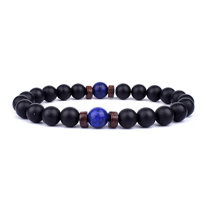 Volcanic Buddha Bead Bracelet