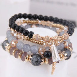 Green Crystal Tassel Bracelet