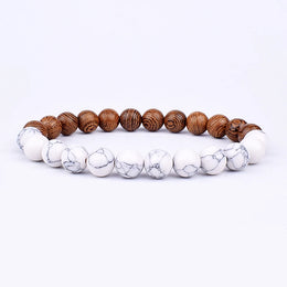 Volcanic Buddha Bead Bracelet
