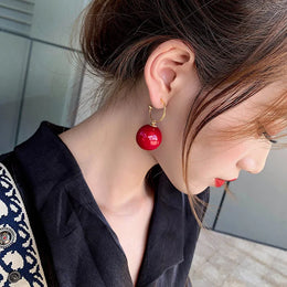 Geometric Pearl Drop Earrings