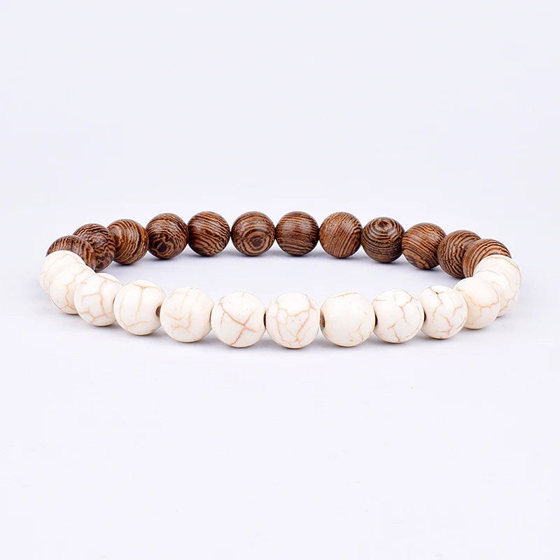 Volcanic Buddha Bead Bracelet