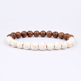 Volcanic Buddha Bead Bracelet
