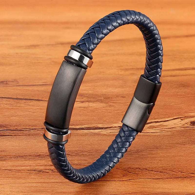 Braided Leather Magnetic Bracelet