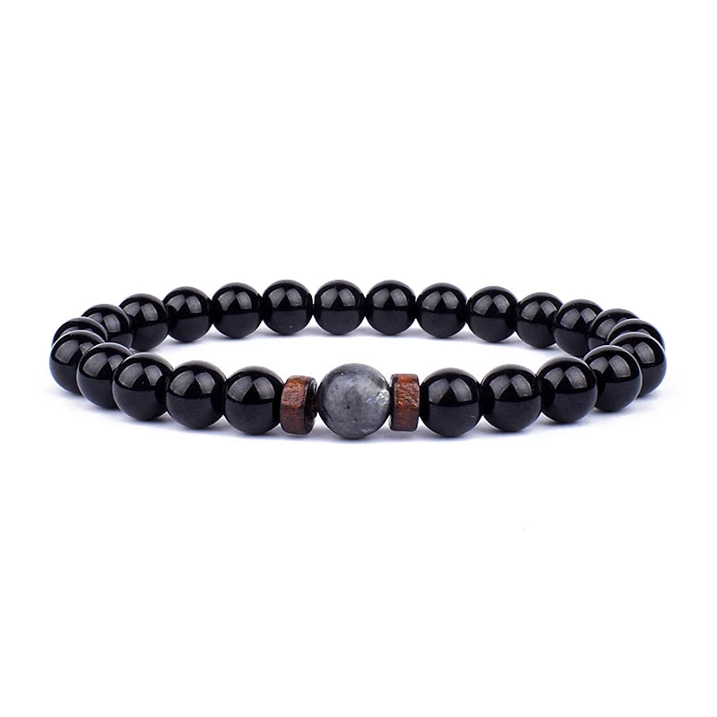 Volcanic Buddha Bead Bracelet