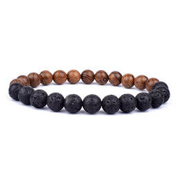 Volcanic Buddha Bead Bracelet