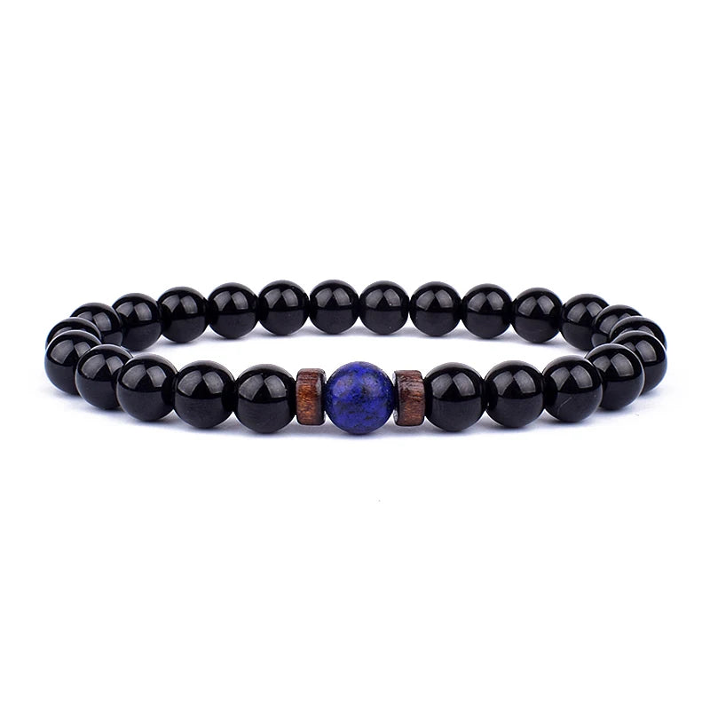 Volcanic Buddha Bead Bracelet