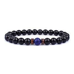 Volcanic Buddha Bead Bracelet