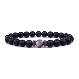 Volcanic Buddha Bead Bracelet
