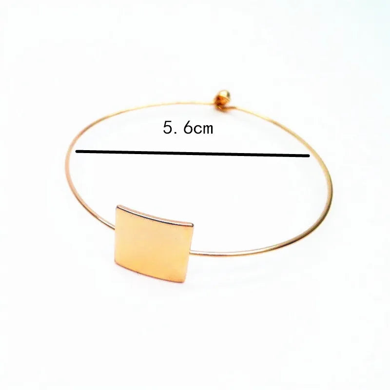 Geometric Black Metal Bangle