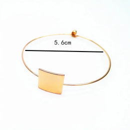 Geometric Black Metal Bangle