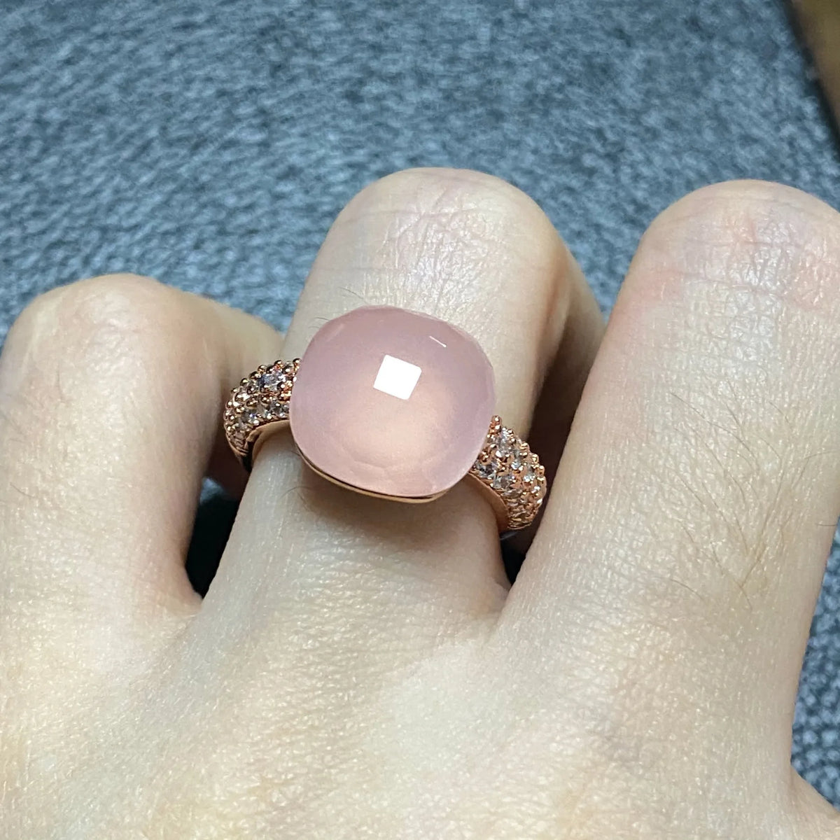 Pink Crystal Candy Ring