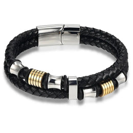 Braided Leather Magnetic Bracelet
