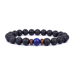 Volcanic Buddha Bead Bracelet
