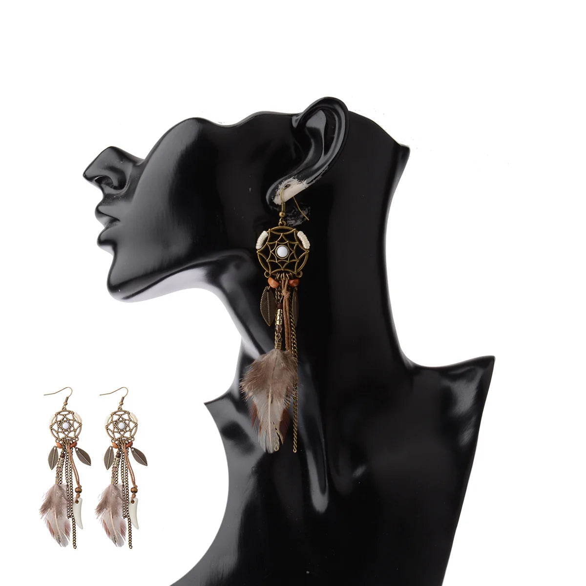 Dreamcatcher Feather Tassel Earrings