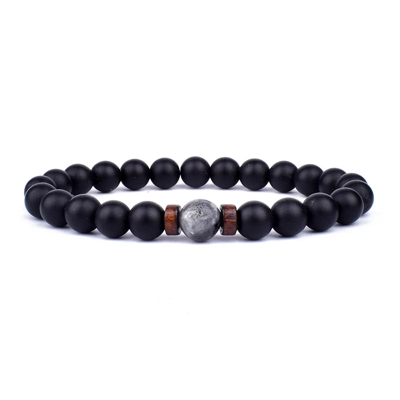 Volcanic Buddha Bead Bracelet