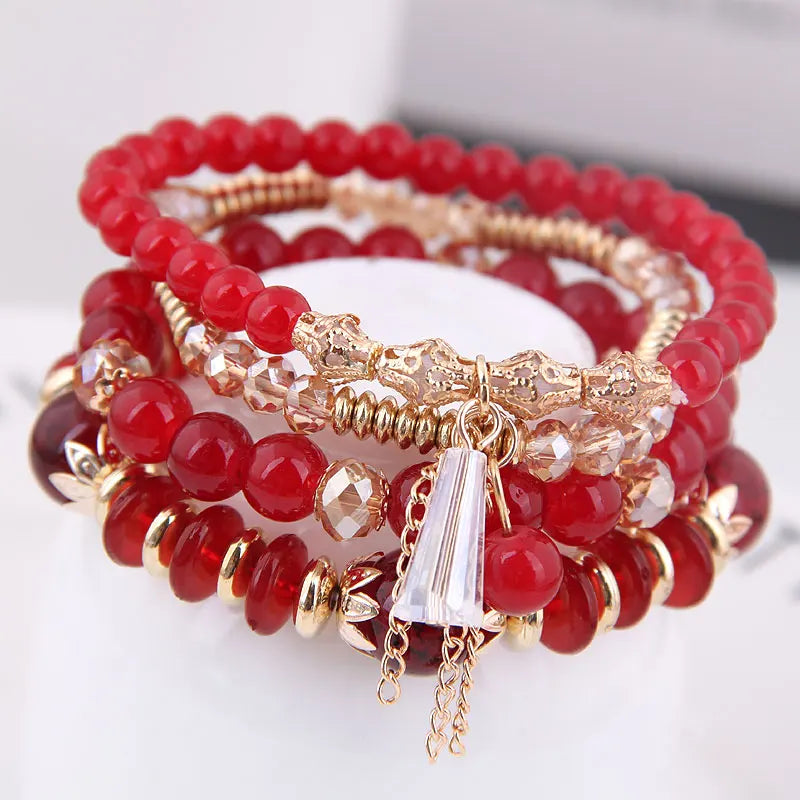 Green Crystal Tassel Bracelet