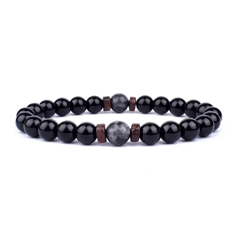 Volcanic Buddha Bead Bracelet