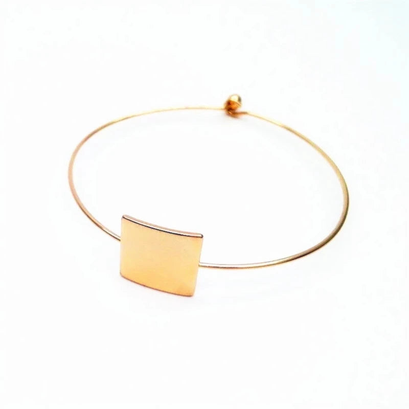 Geometric Black Metal Bangle
