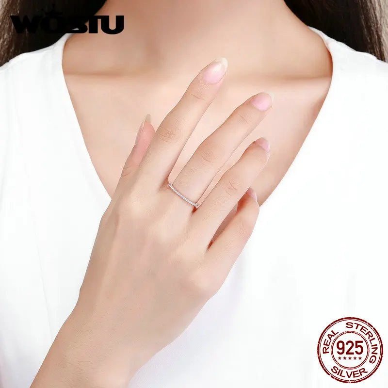 Pink Zircon Stackable Ring