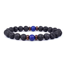 Volcanic Buddha Bead Bracelet