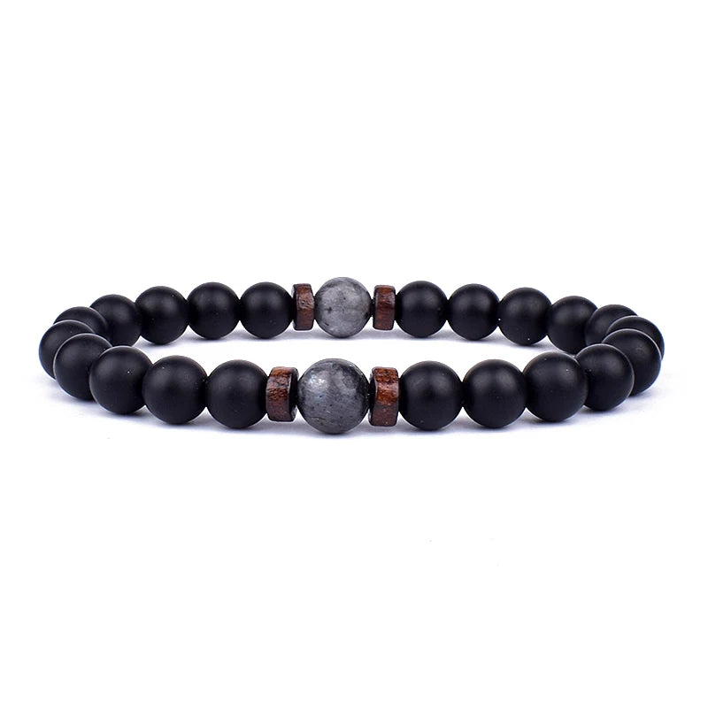 Volcanic Buddha Bead Bracelet