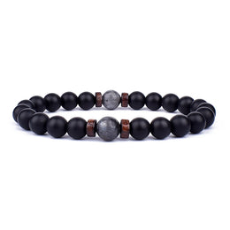 Volcanic Buddha Bead Bracelet