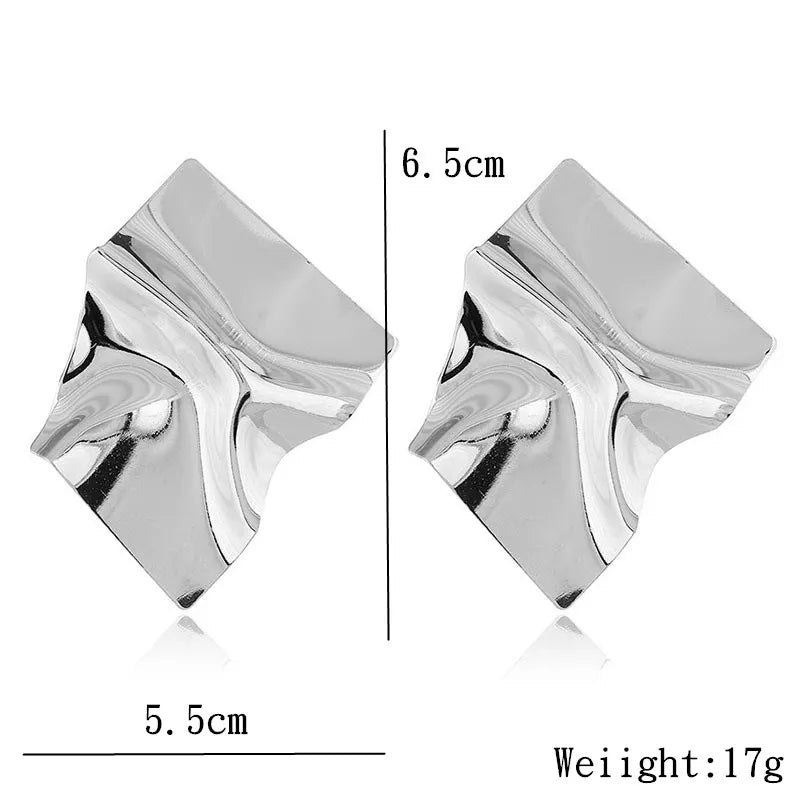 Sculptural Geometric Metal Studs