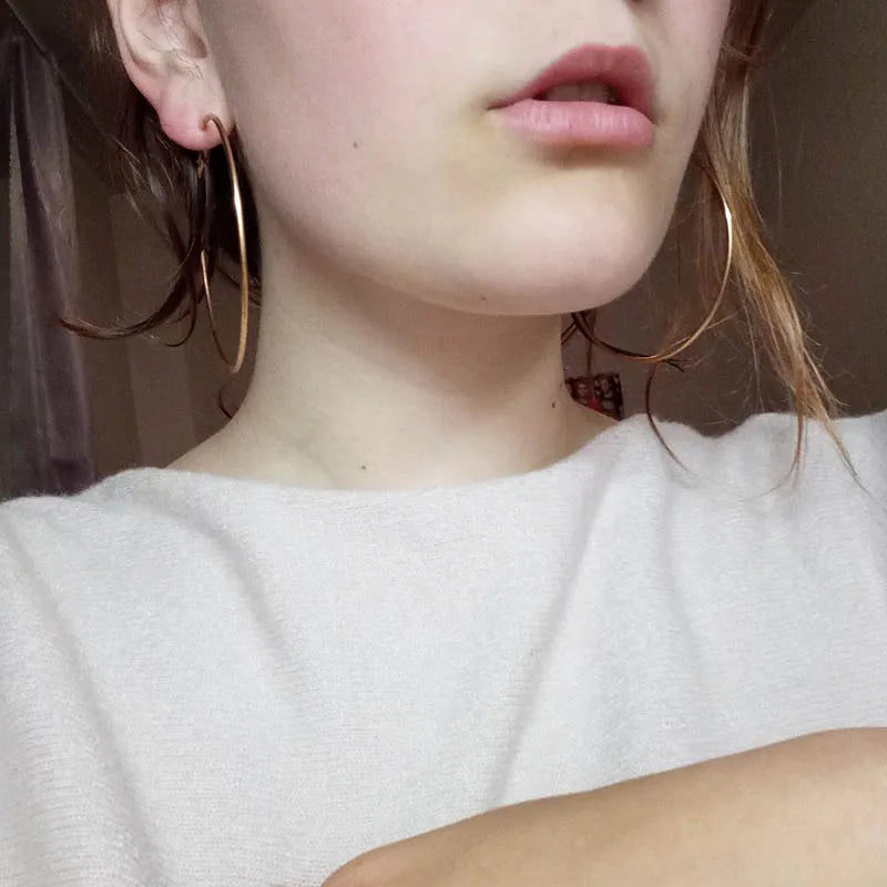 Oversized Smooth Circle Hoops