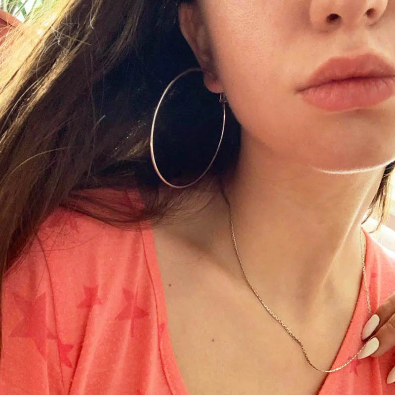 Oversized Smooth Circle Hoops